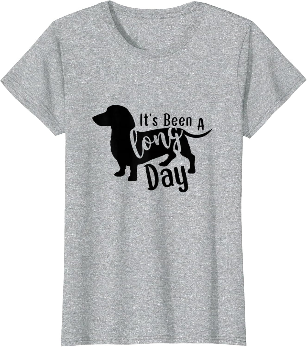 It's Been a Long Day Dachshund Dog Wiener Doxie Dotson Mom T-Shirt - Heather Grey