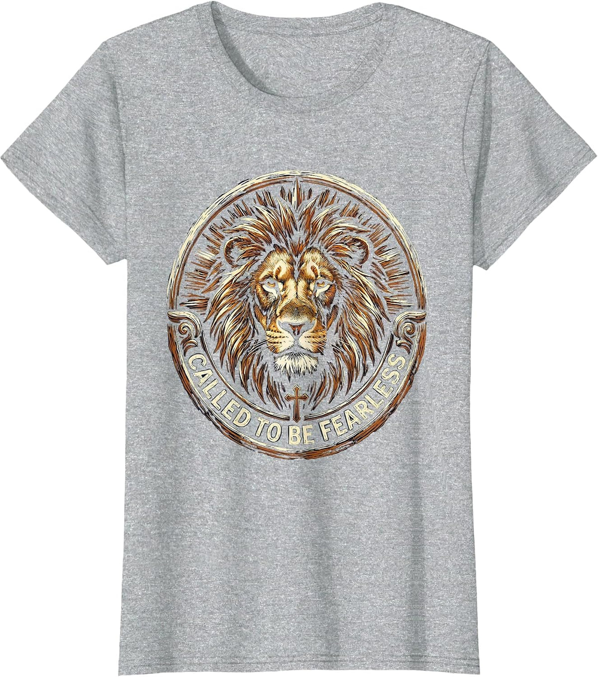 Called to Be Fearless Faith Over Fear Design T-Shirt - Heather Grey