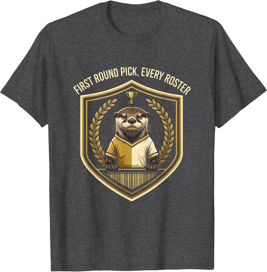 Men's First Round Pick Every Roster Funny LGBTQ Bootleg Animal T-Shirt - Dark Heather Grey