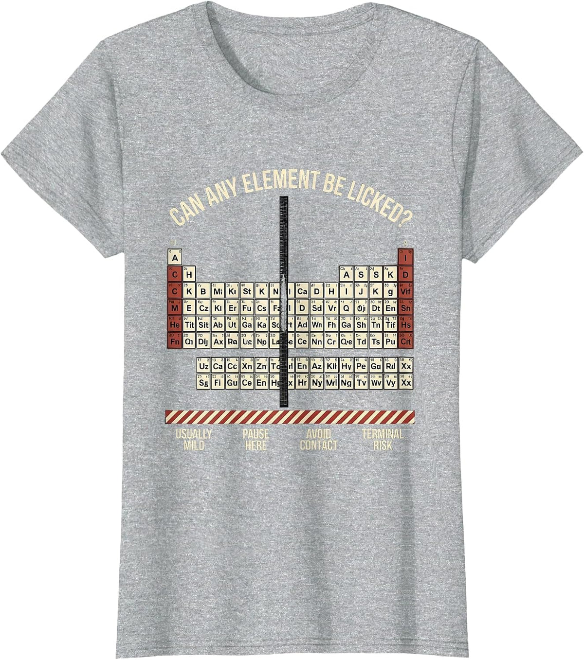 Women's Can Any Element Be Licked Funny Science Teacher Gift T-Shirt - Heather Grey