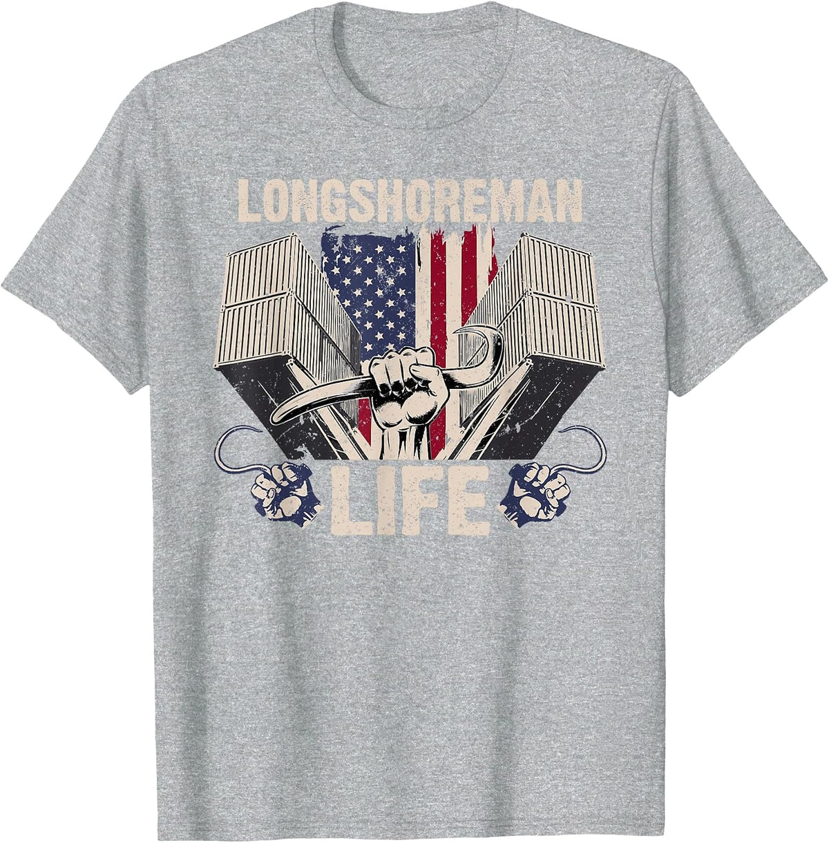 Longshoreman Life T-Shirt - Heather Grey