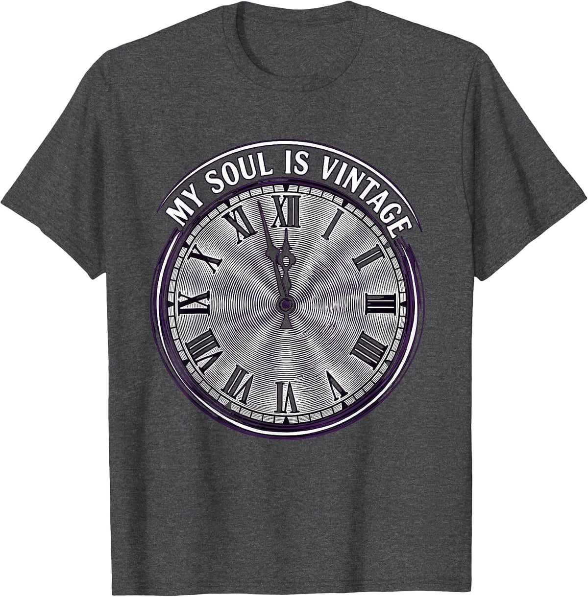 Men's My Soul Is Vintage Goth Dark Aesthetic Design T-Shirt - Dark Heather Grey