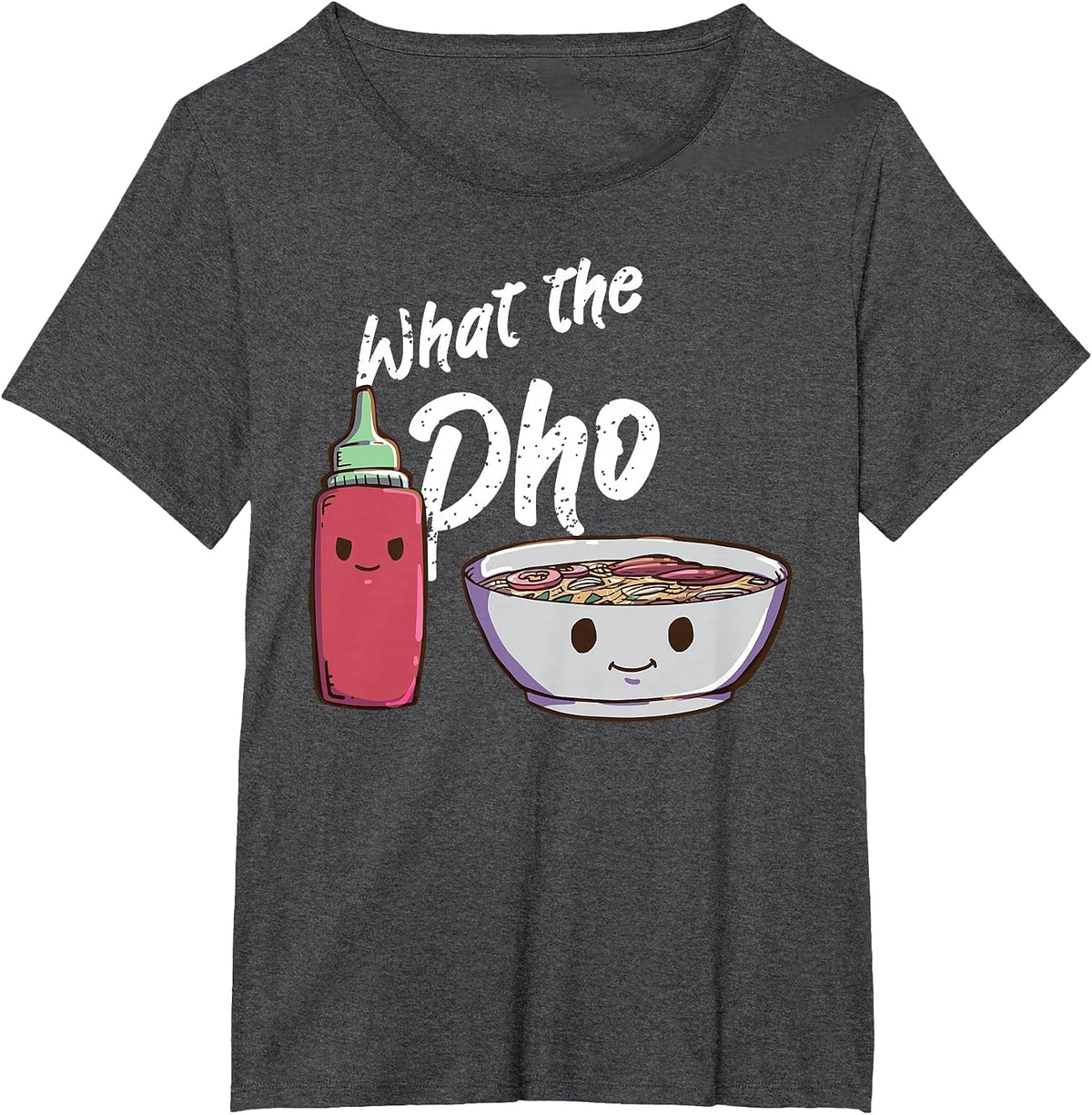 Pho Ramen Noodles Vietnamese Anime Kawaii T-Shirt - Dark Heather Grey