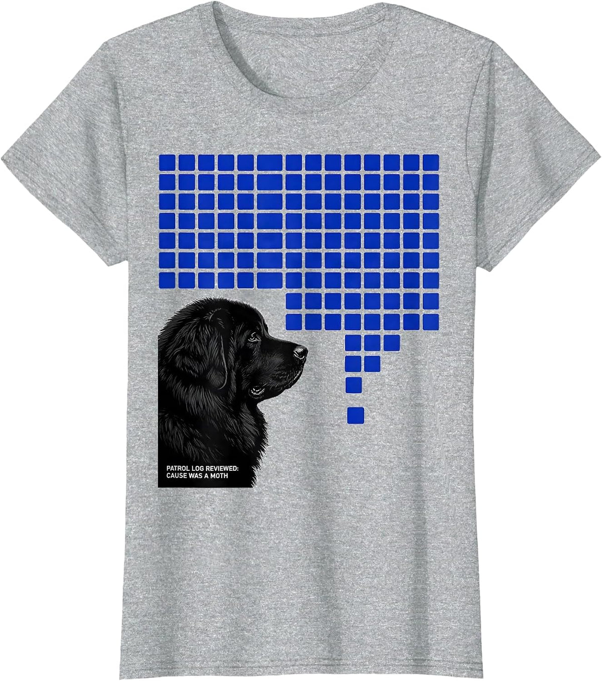 Patrol Log Reviewed Cause Was A Moth Funny Great Pyrenees T-Shirt - Heather Grey