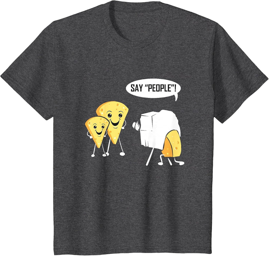 Photography Cheese Funny for Photographer Photo Camera T-Shirt, Youth, Dark Heather Grey, Small - As Pictured