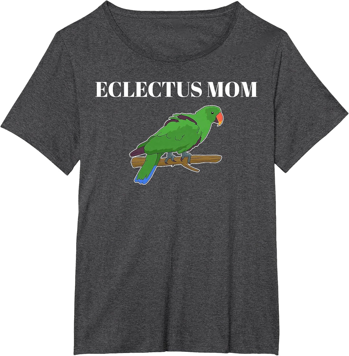 Funny Parakeet Parrot Lover Eclectus Mom T-Shirt - Dark Heather Grey