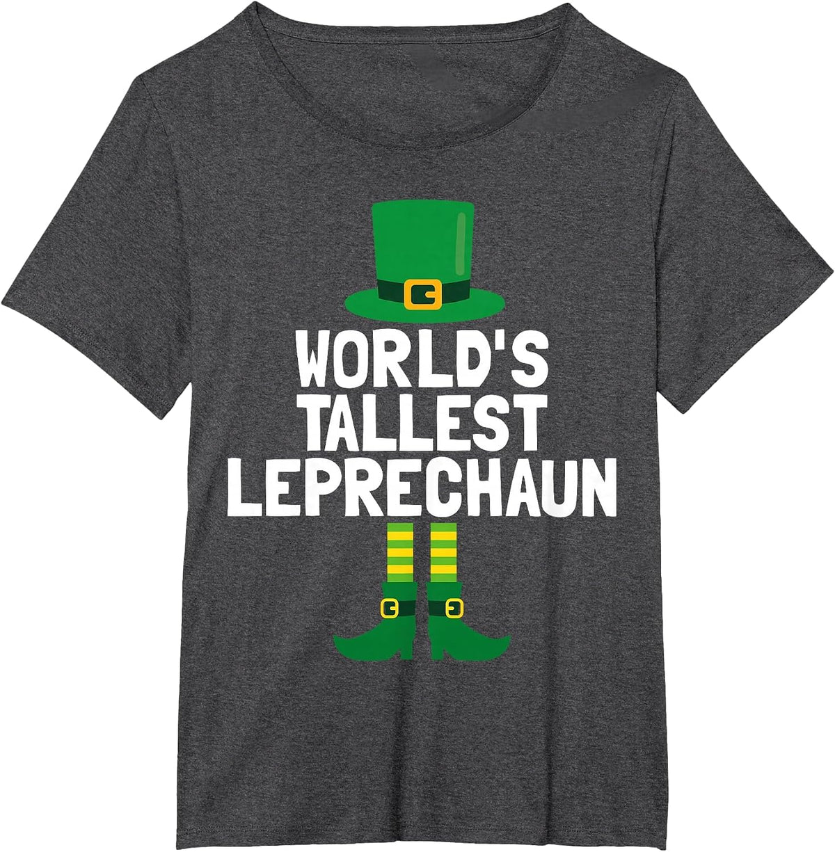 World's Tallest Leprechaun | St Patrick's Day T-Shirt - Dark Heather Grey