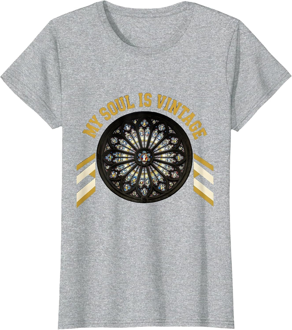 My Soul Is Vintage Gothic Dark Aesthetic Design T-Shirt - Heather Grey