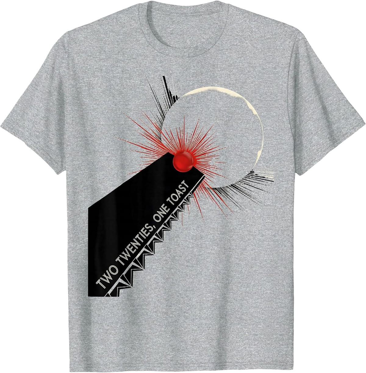 Men's Two Twenties, One Toast Roaring 1920s Art Deco Party T-Shirt - Heather Grey