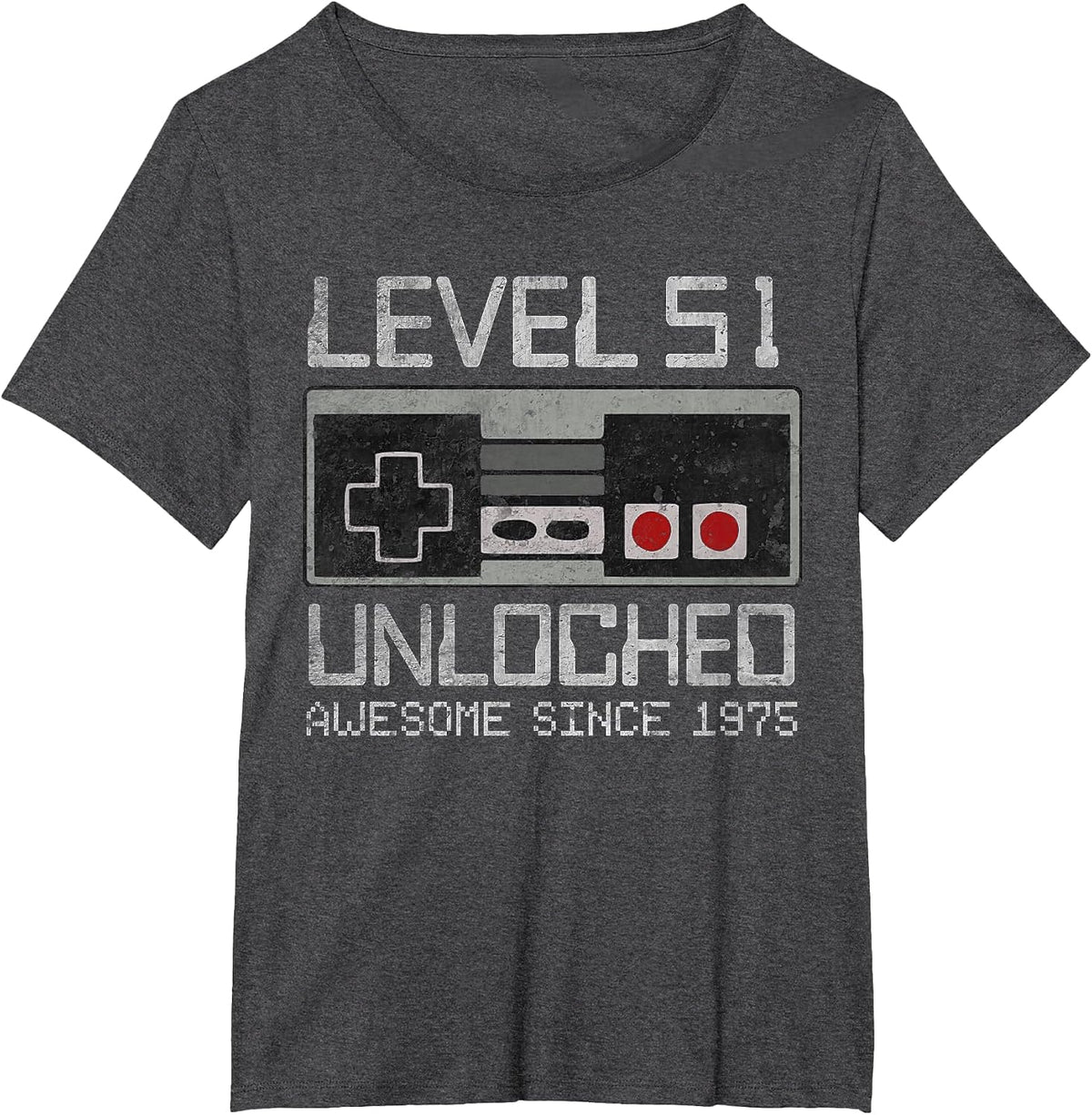 Level 51 Unlocked 51st Birthday 51 Year Old Video Gamer Men T-Shirt - Dark Heather Grey