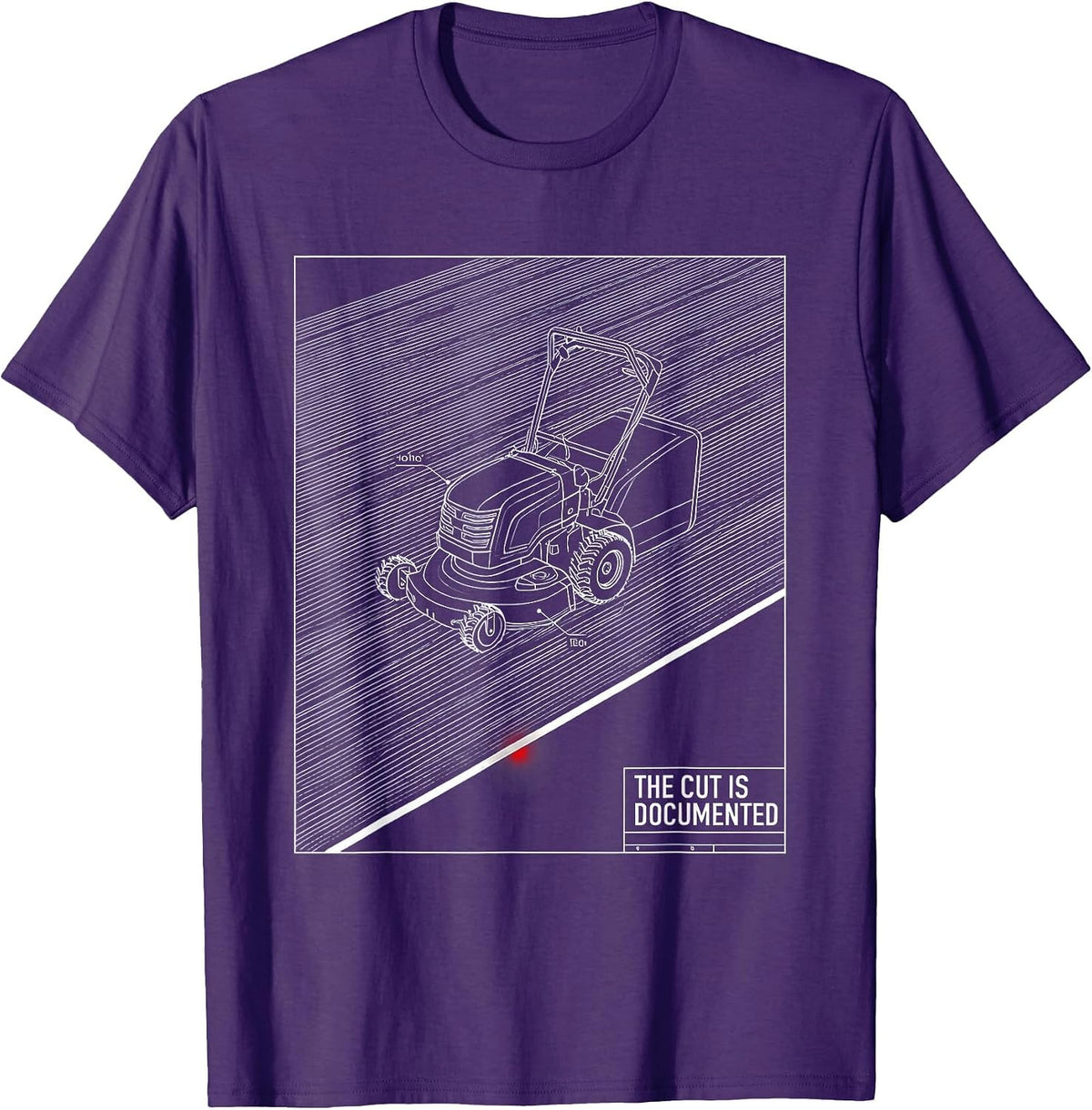 Men's The Cut Is Documented Funny Lawn Mowing Dad Gift T-Shirt - Purple