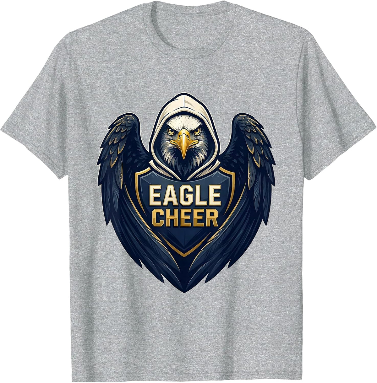 Men's Eagle Cheer Bald Eagle Mascot Fan Pride Family Spirit T-Shirt - Heather Grey