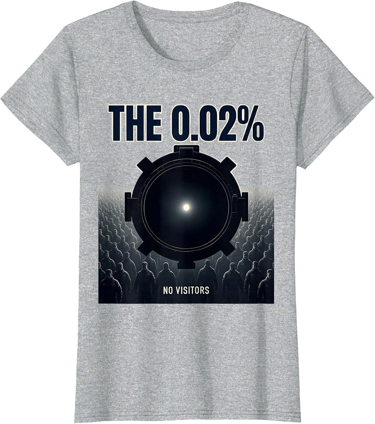 The 0.02% No Visitors Patriotic Submarine Veteran T-Shirt - Heather Grey