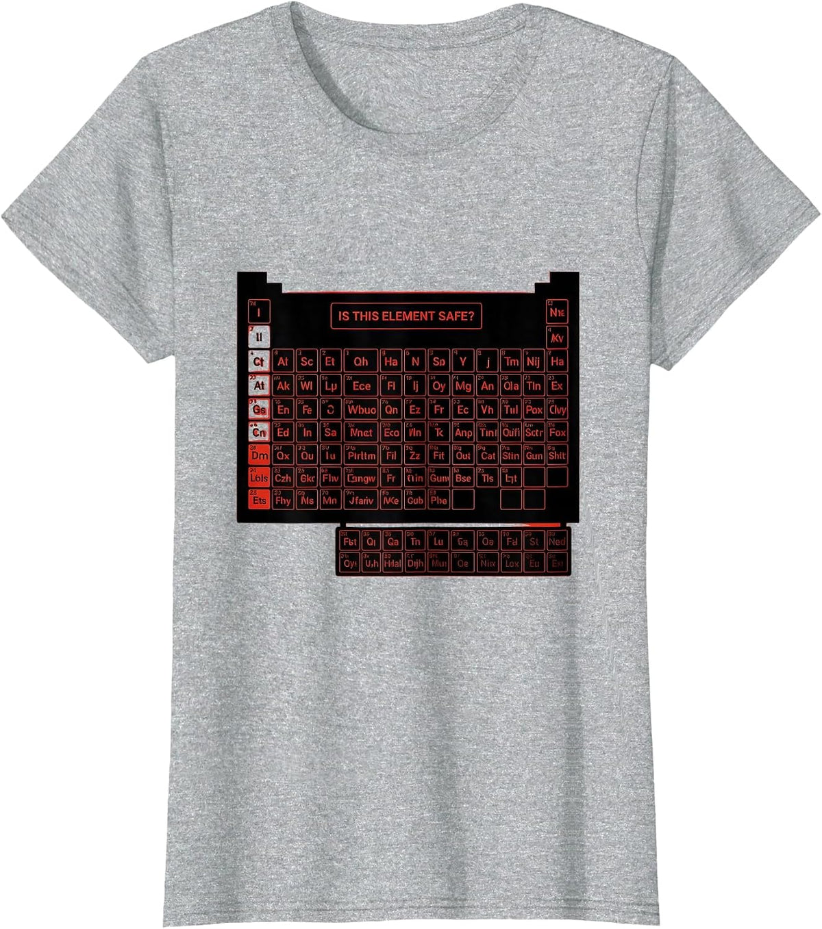 Women's Is This Element Safe? Funny Periodic Table Science Teacher T-Shirt - Heather Grey