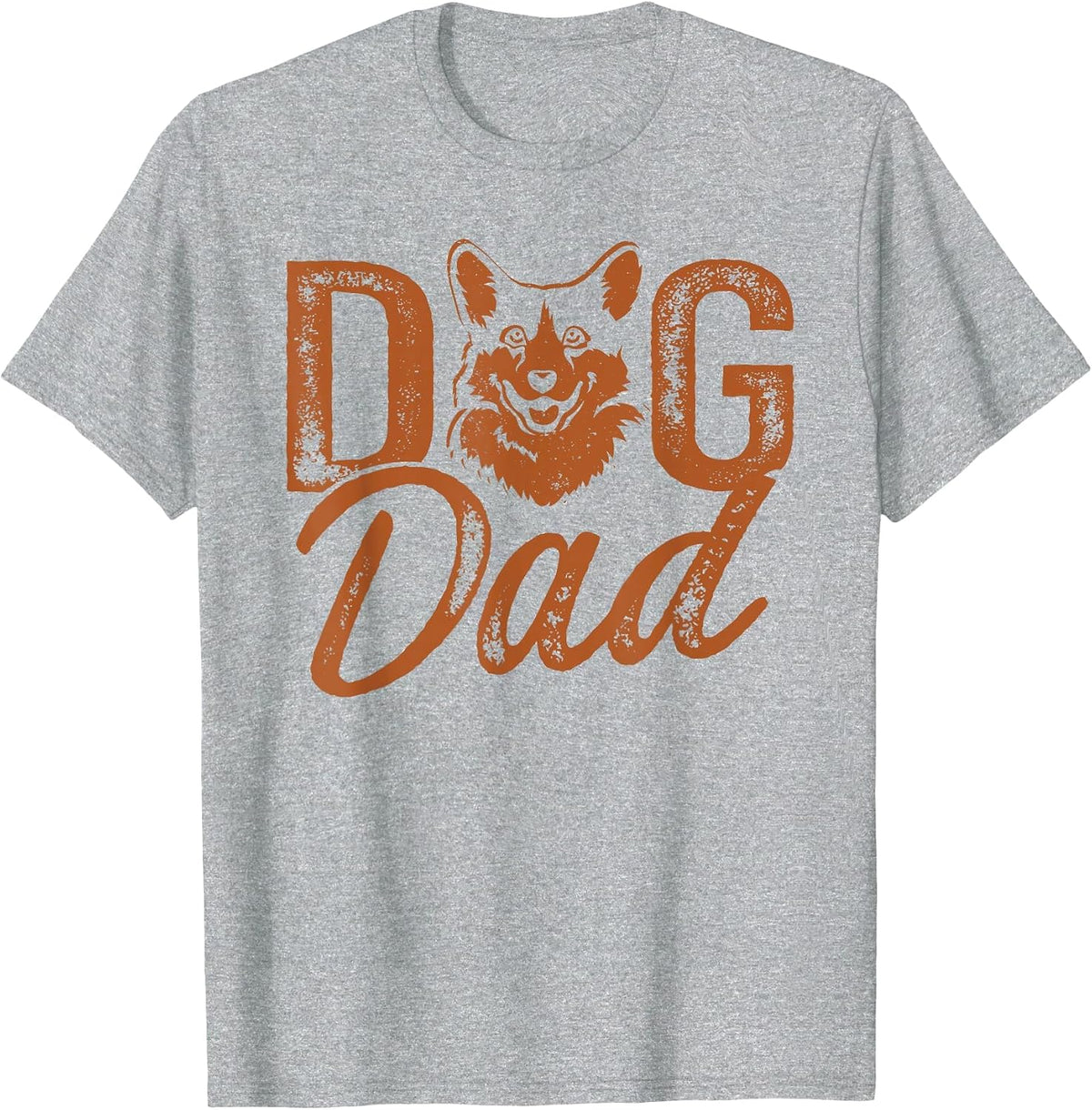 Corgi Dog Dad T-Shirt - Heather Grey