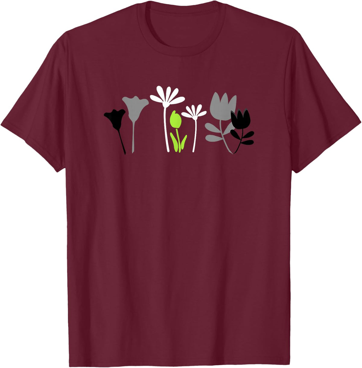 Agender Pride Flag - Nonbinary Flower - Gender Neutral LGBTQ T-Shirt - Burgundy