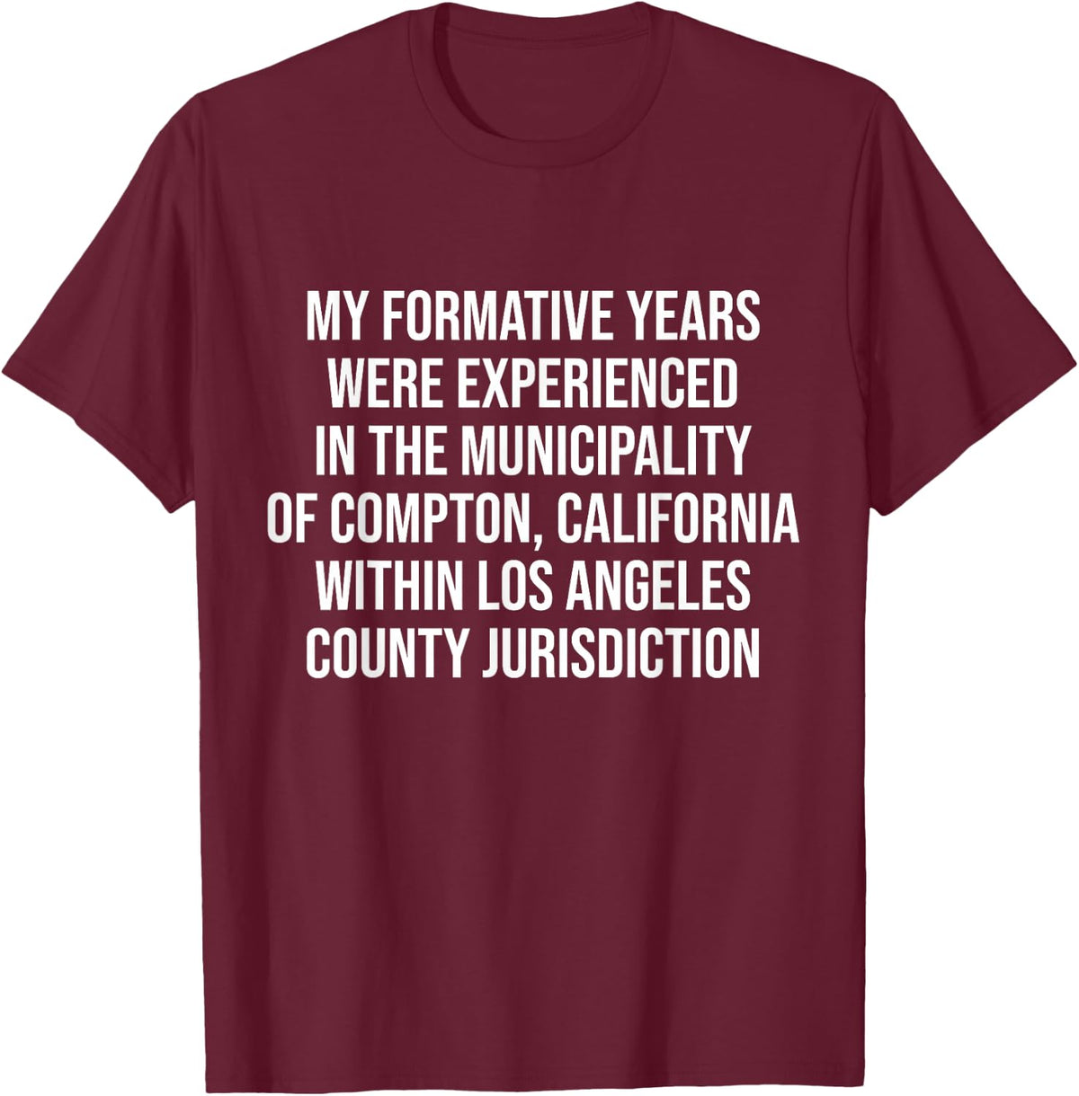 Funny 90s Rap Parody Deadpan Compton Humor Meme Music T-Shirt - Burgundy