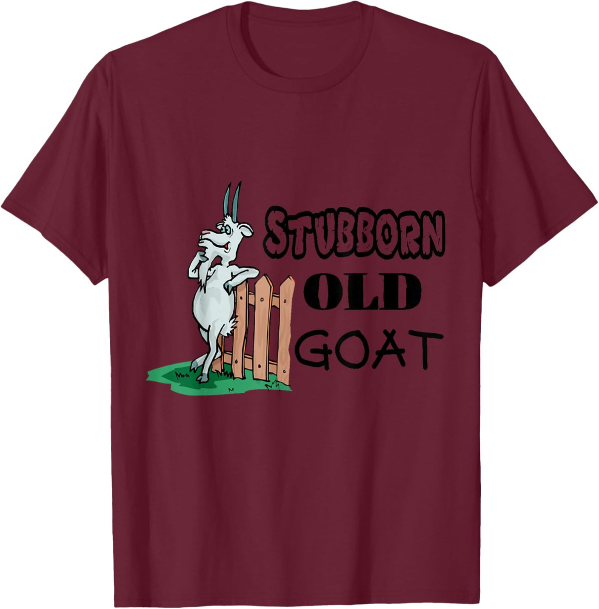 Stubborn Old Goat T-Shirt - Burgundy