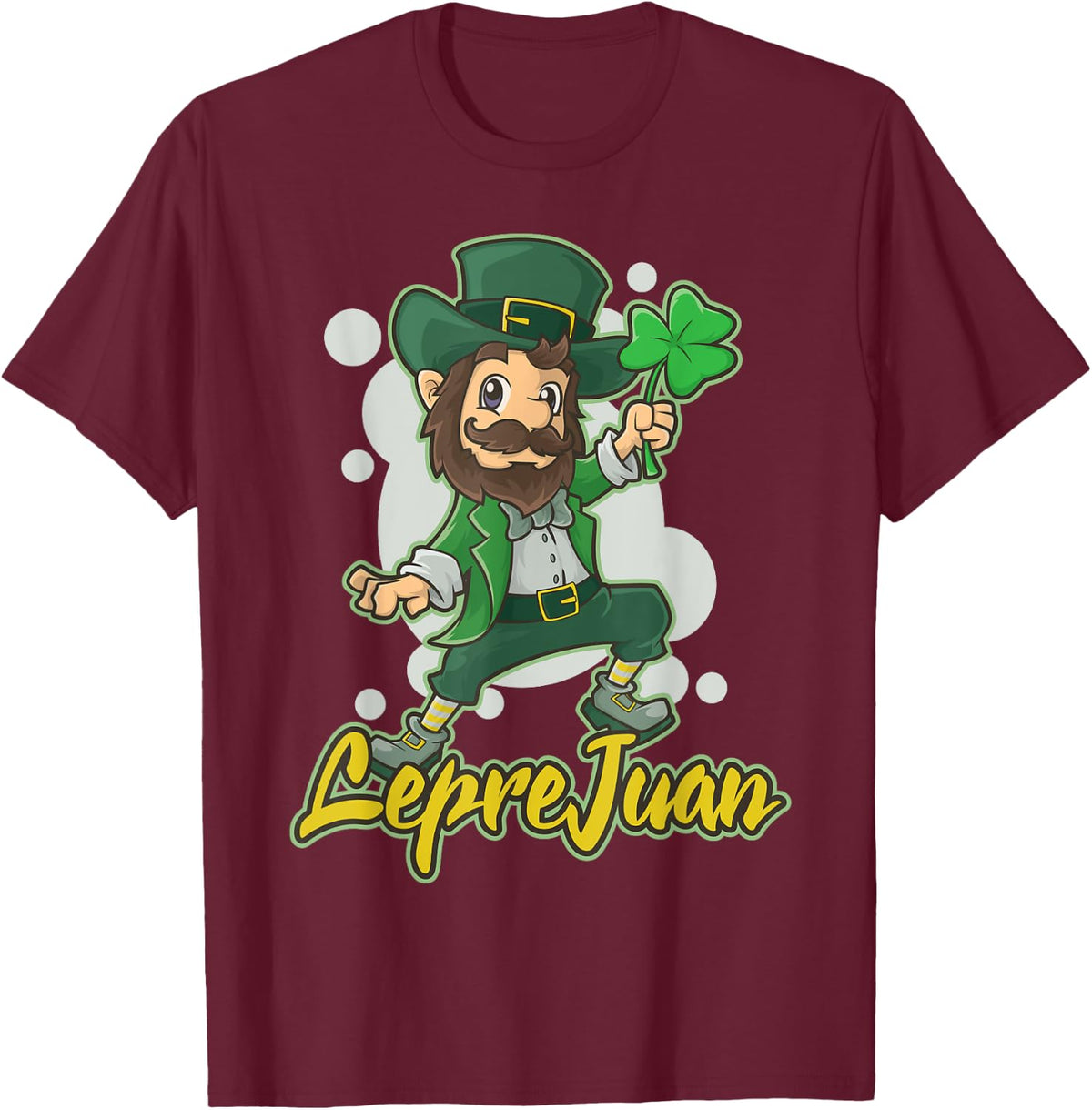 St Patrick's Day Irish Funny Ireland Latino Gift For Mexican T-Shirt - Burgundy