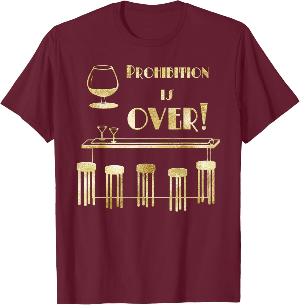 Roaring 20's Costume for New Years Eve 2020 Roaring 20's T-Shirt - Burgundy