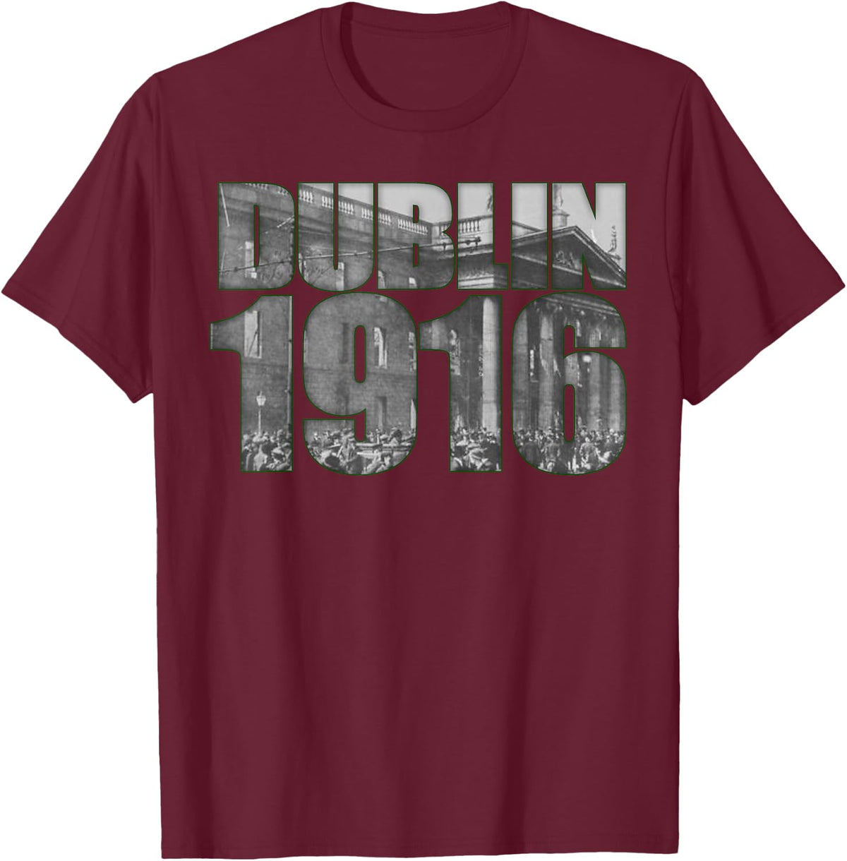 Ireland Easter Rising Dublin GPO 1916 T-Shirt T-Shirt - Burgundy
