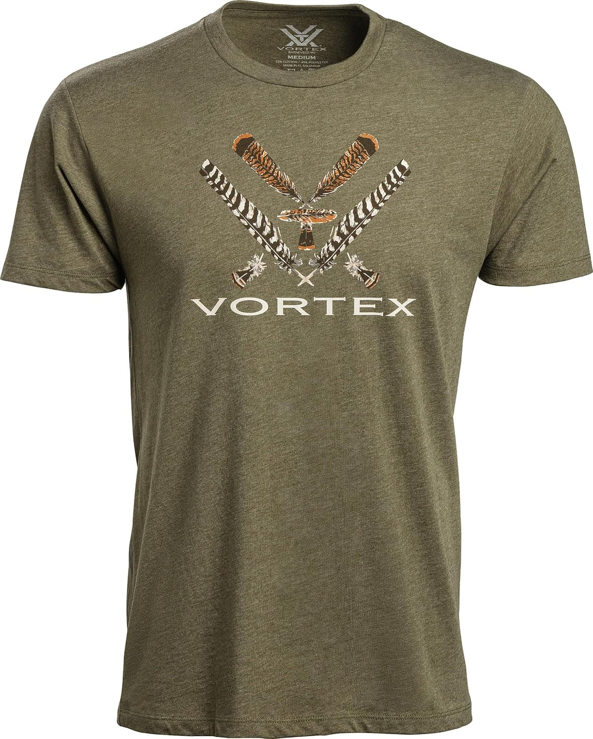 Vortex Men's Turkey Core Logo Short Sleeve T-Shirts - Military Heather