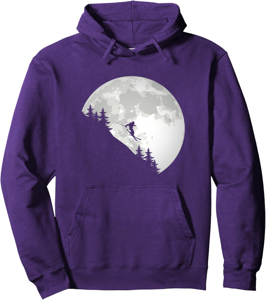 Ski Clothing for Skiers Unisex Adult Ski Pullover Hoodie Black Small Classic Fit Long Sleeve Cotton Solid Color Machine Wash