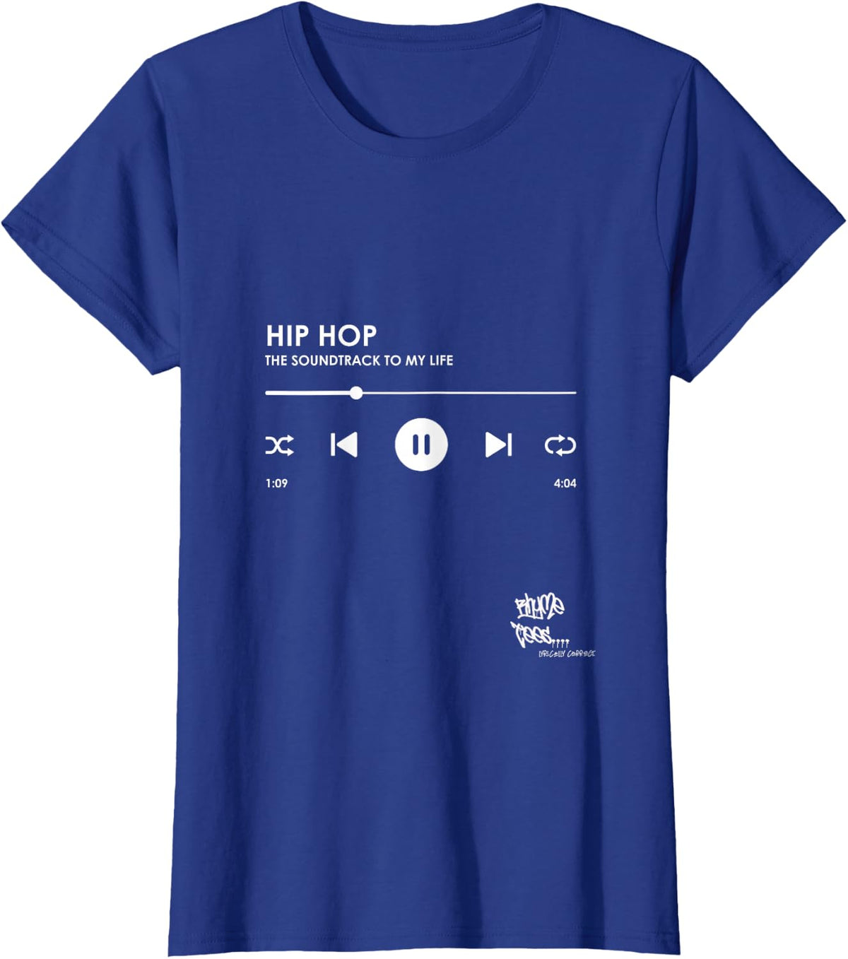HIP HOP THE SOUNDTRACK TO MY LIFE Rap Merch T-Shirt - Royal Blue
