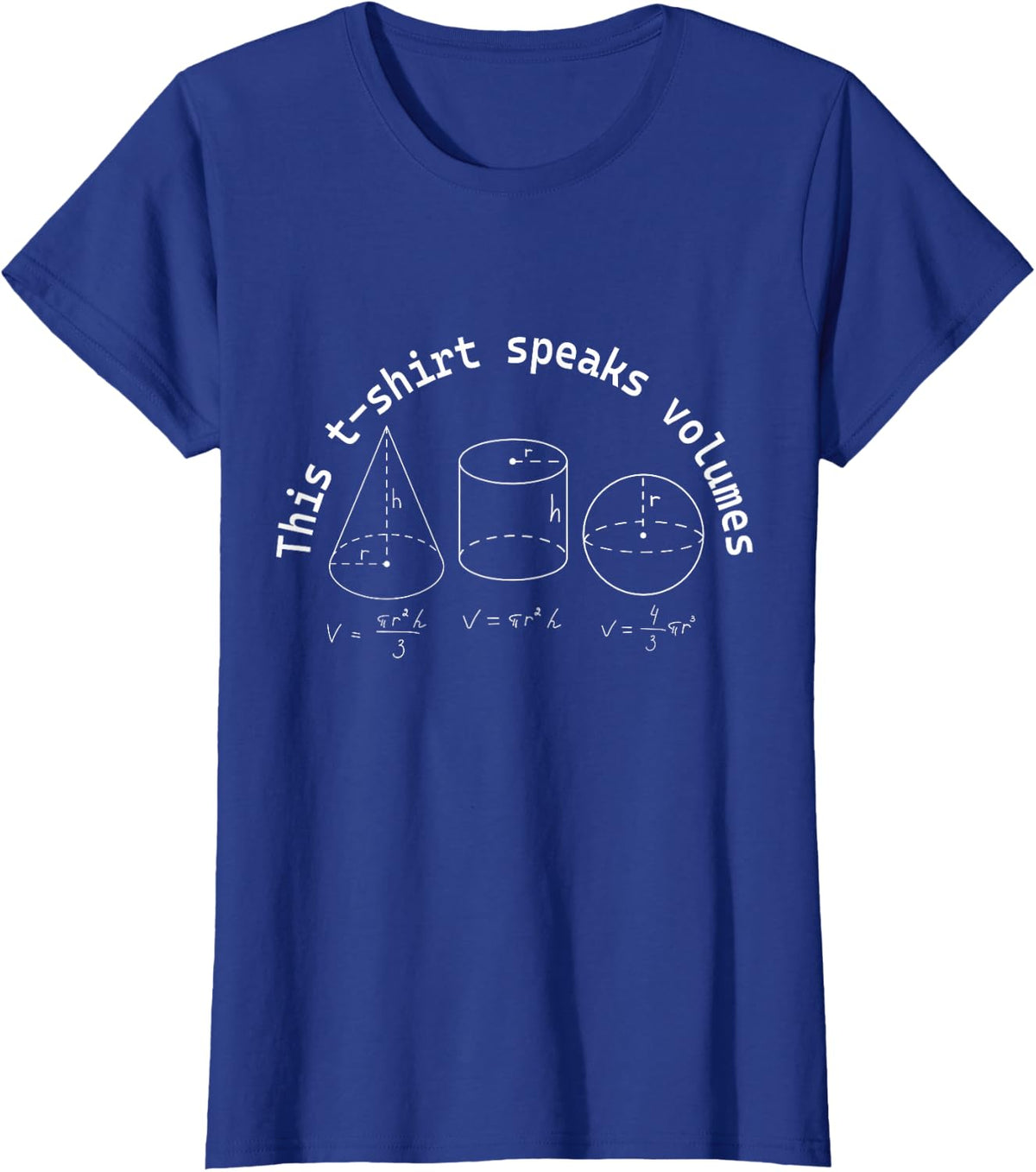 This T-Shirt Speaks Volumes Funny Maths Science Geeky Pun T-Shirt - Royal Blue