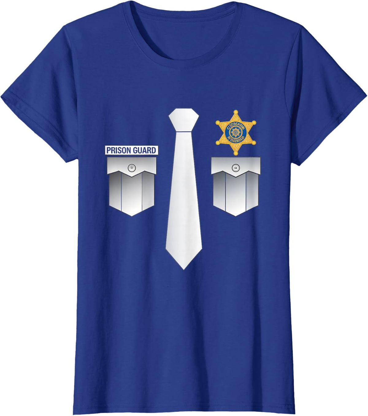 Prison Guard Police Correctional Officer Uniform Guard T-Shirt - Royal Blue