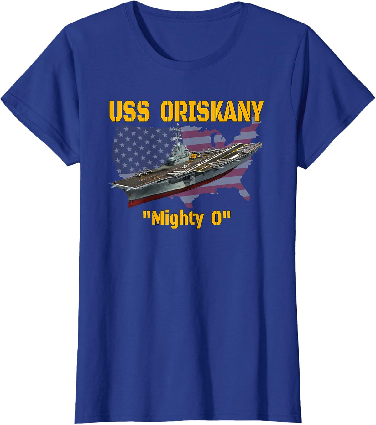 USS Oriskany Aircraft Carrier Veterans Day Father Grandpa T-Shirt - Royal Blue