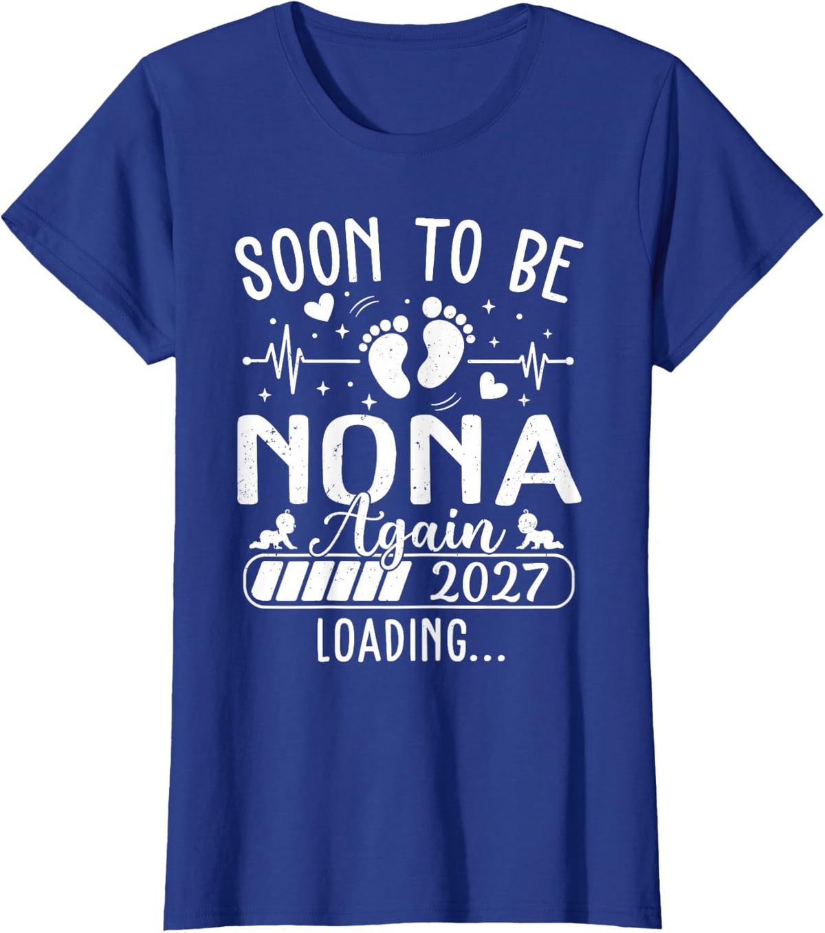 Soon to Be Nona Again 2027 Loading T-Shirt - Royal Blue