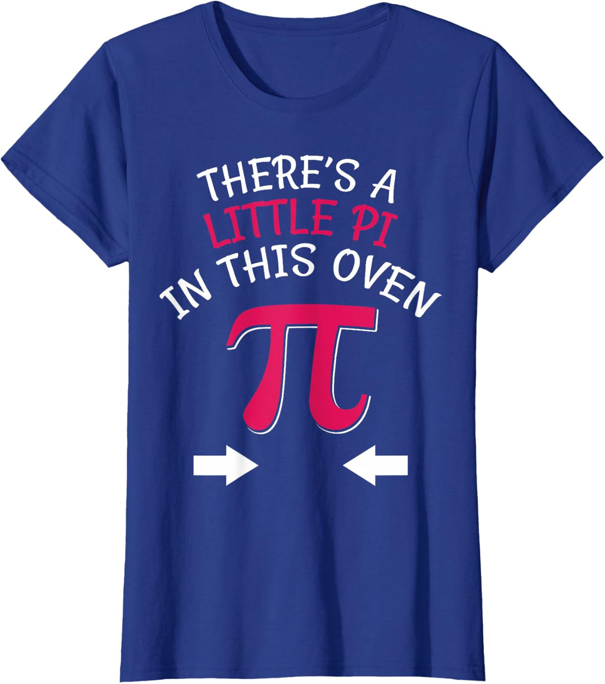 Funny Pi Day Pregnancy Announcement Baby Shower Mom Math T-Shirt - Royal Blue
