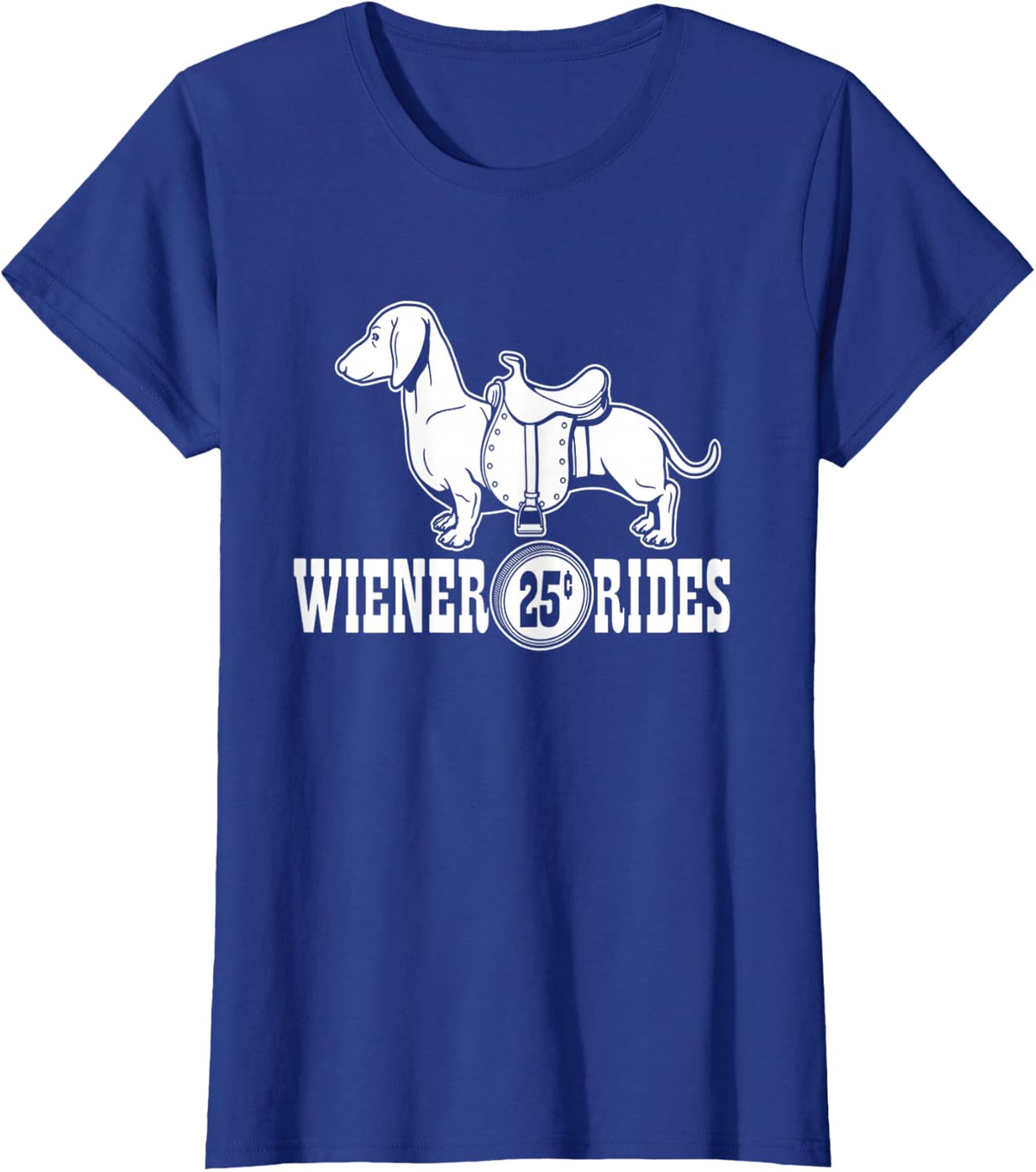Weiner Rides | Funny Dachshund T- Shirt T-Shirt - Royal Blue
