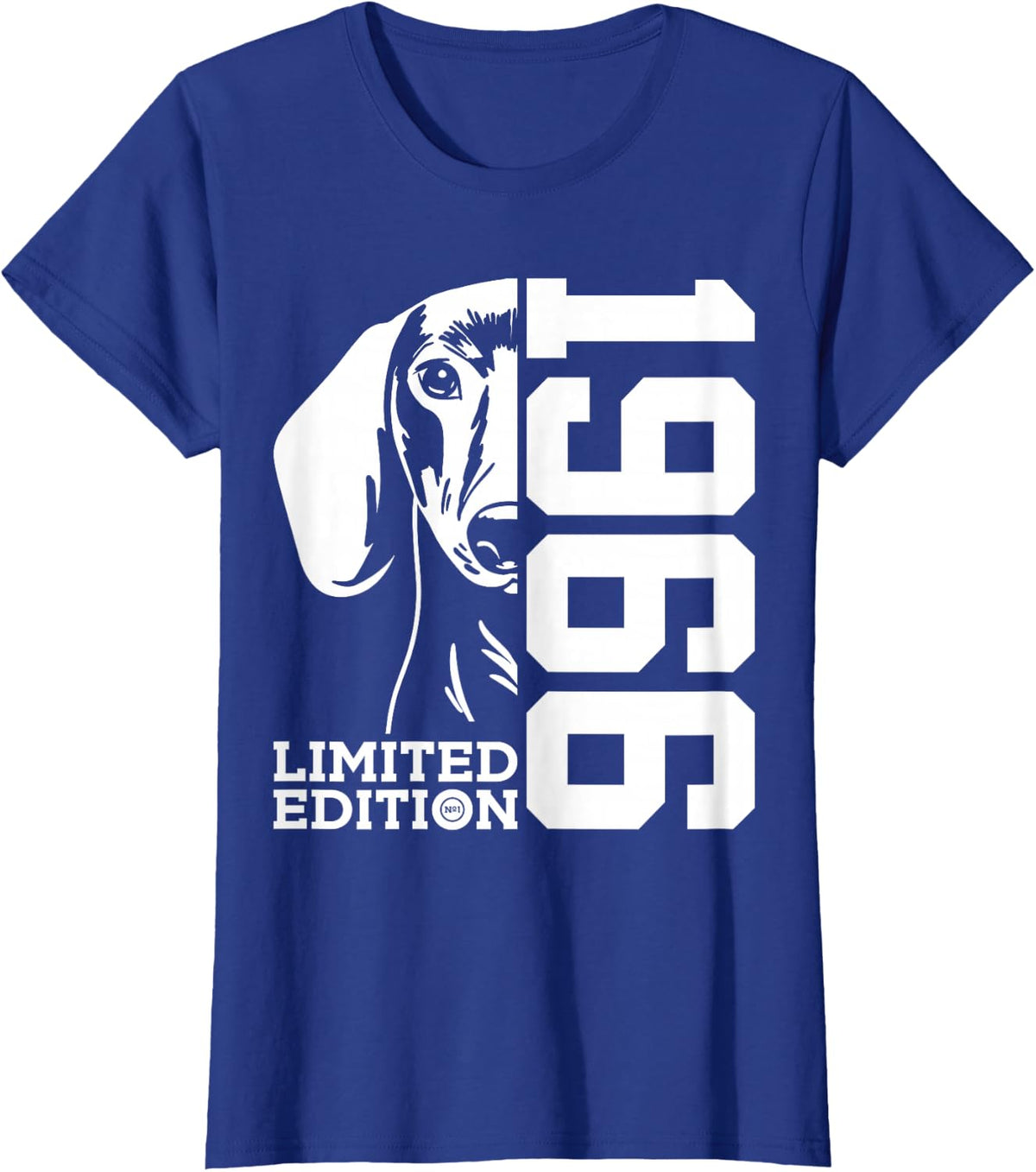 60th Birthday Dachshund Tee Limited Edition 1966 T-Shirt for Dog Lovers - Royal Blue