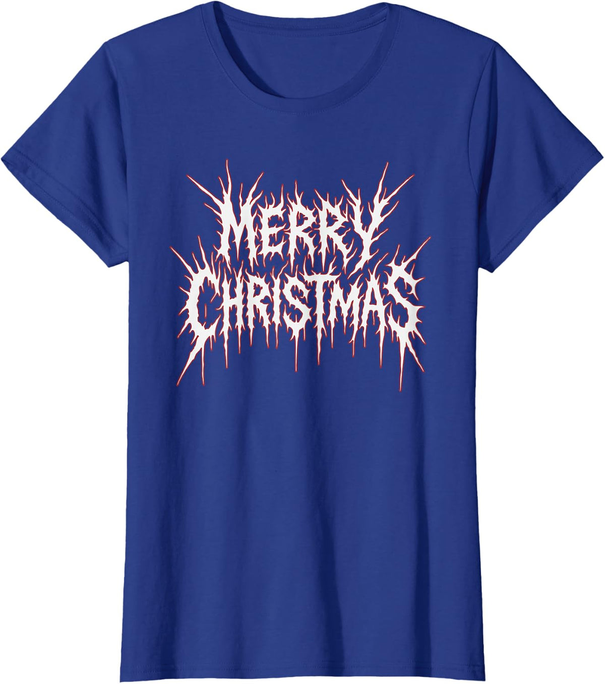 Merry Christmas Funny Heavy Metal Rock Band Holiday T-Shirt - Royal Blue