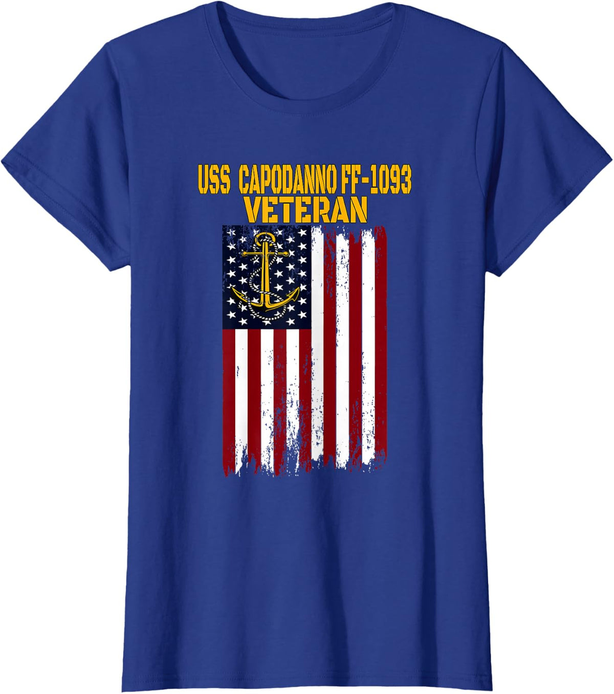 USS Capodanno FF-1093 Frigate Veterans Day Father's Day Dad T-Shirt - Royal Blue
