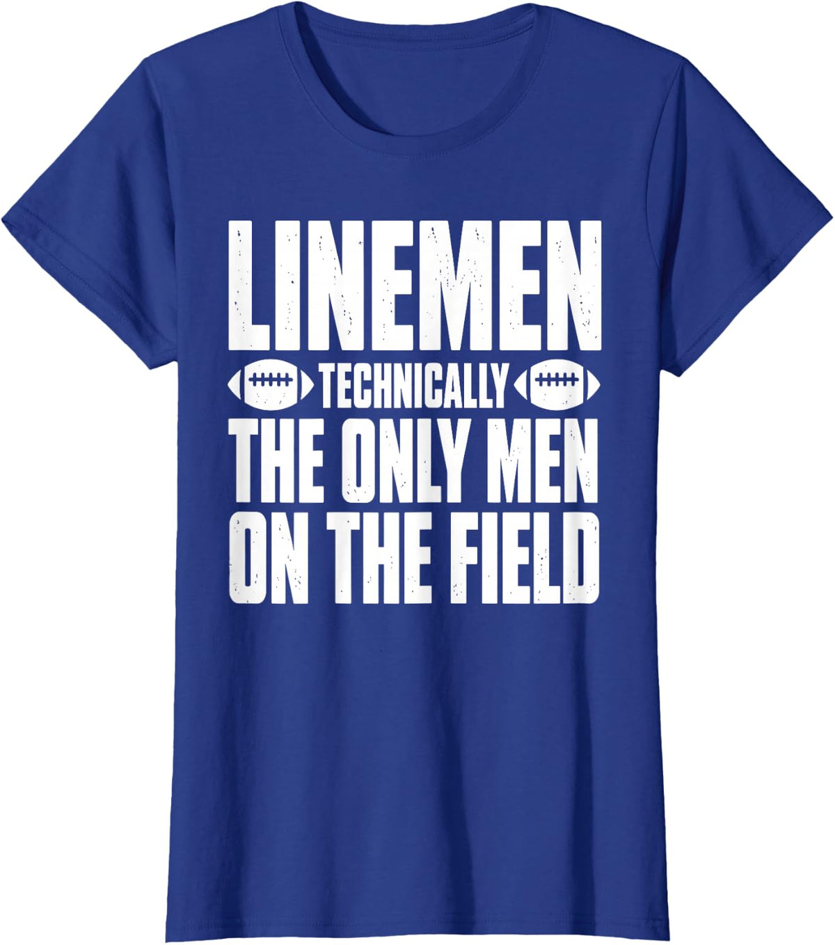 Football Lineman Design for Men Boy Dad O-Line D-Line Player T-Shirt - Royal Blue