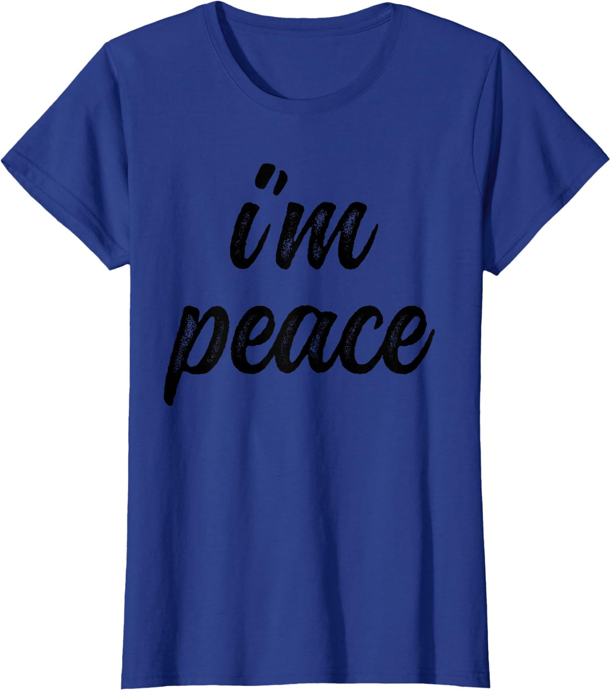 Funny Matching Couples - I Come In Peace I'm Peace T-Shirt - Royal Blue