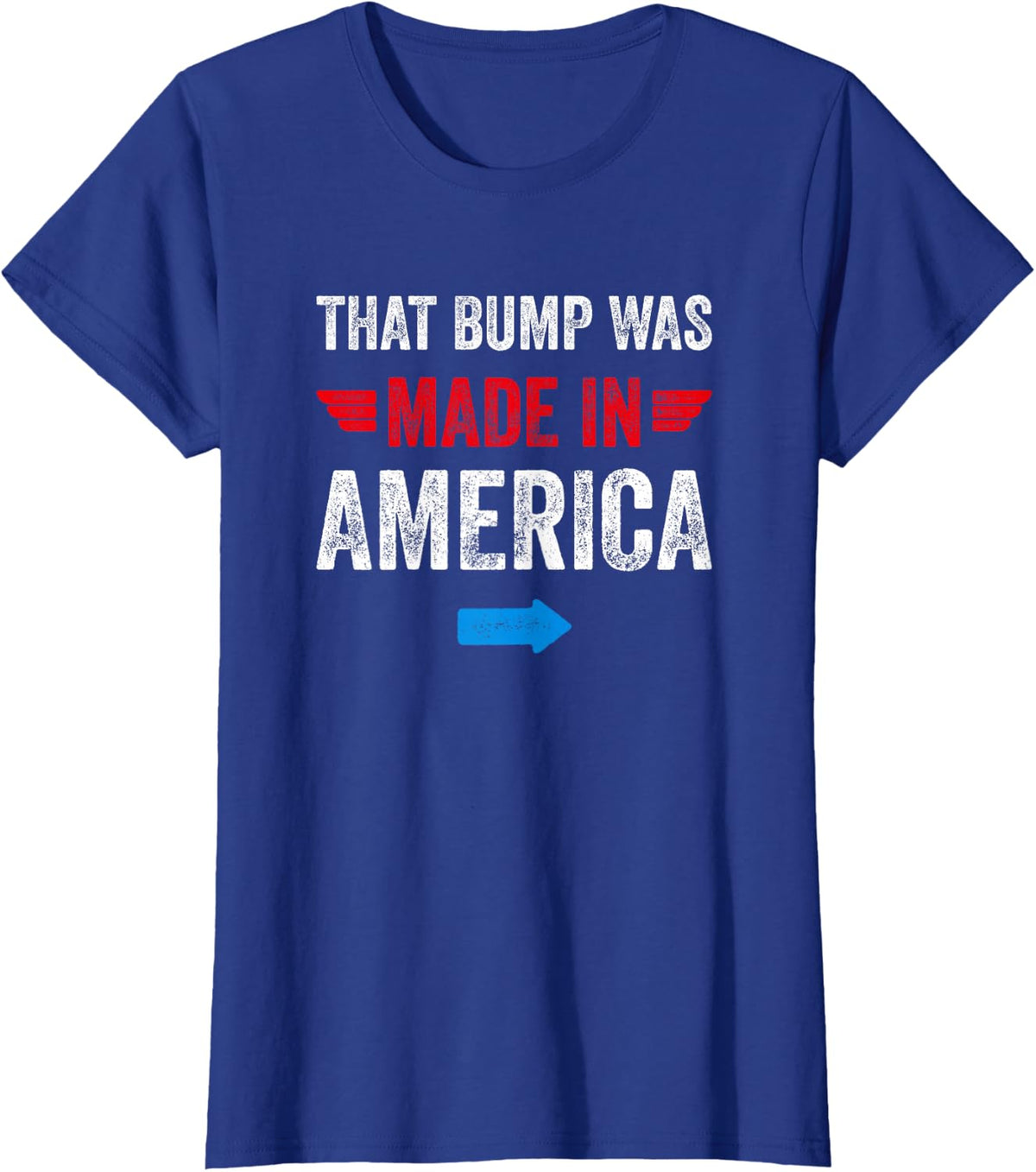 4th of July Pregnancy Announcement for Dad to Be T-Shirt - Royal Blue