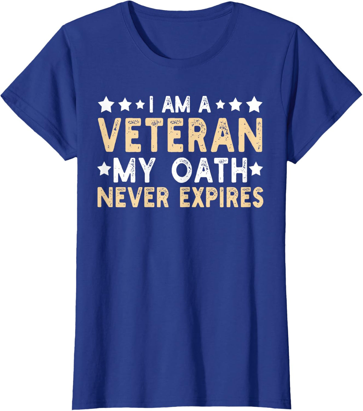 Veterans Day I am A Veteran My Oath Never Expires USA Flag T-Shirt - Royal Blue
