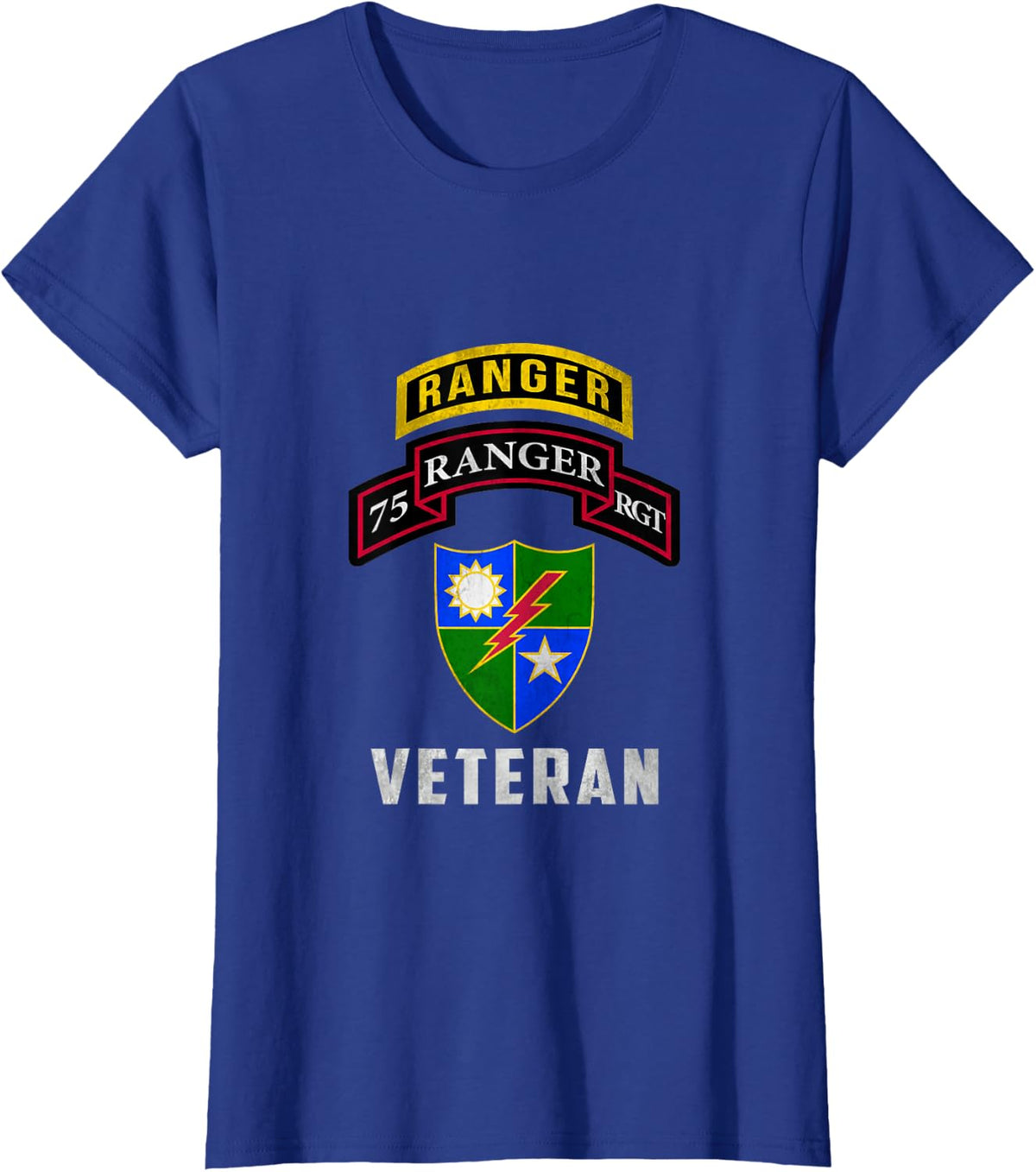 75th Ranger Regiment Veteran Airborne Rangers Military Papa T-Shirt - Royal Blue