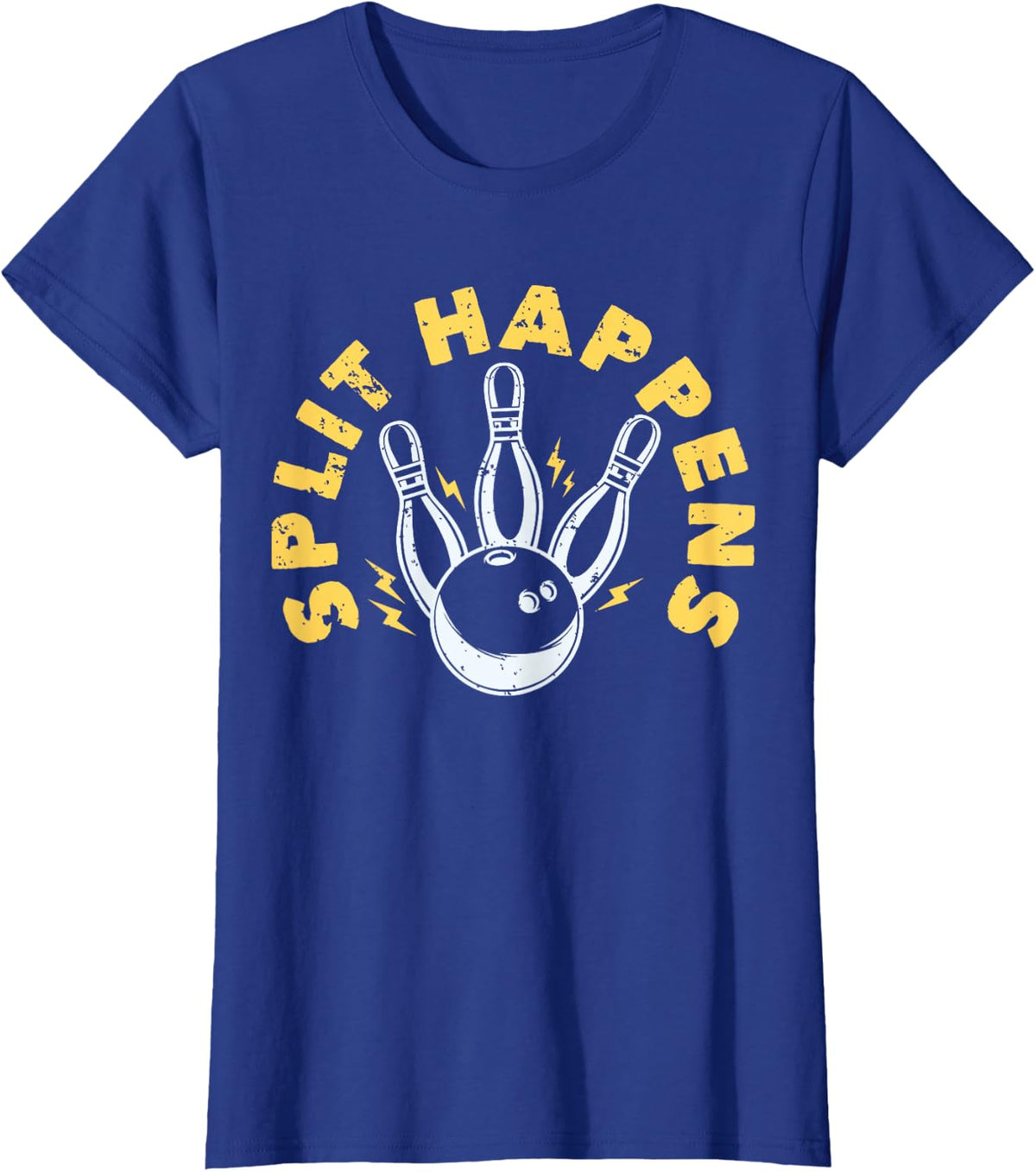 Split Happens Bowling T-Shirt - Royal Blue