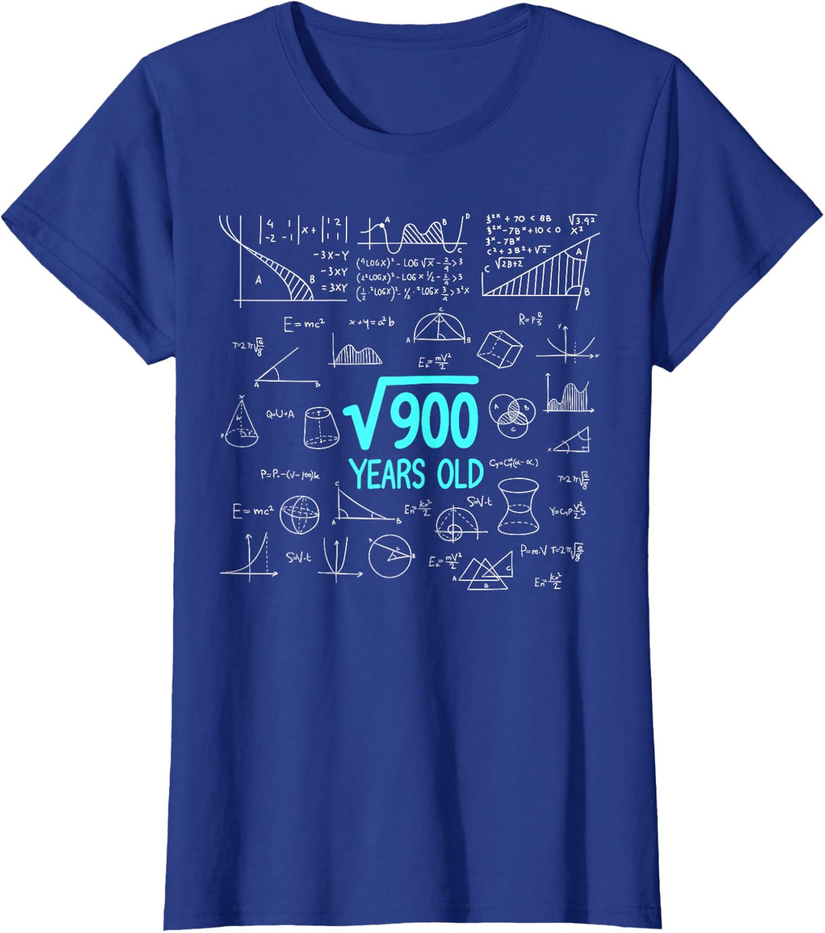 Funny 30st Birthday Square Root of 900 Math Nerd Teacher T-Shirt - Royal Blue