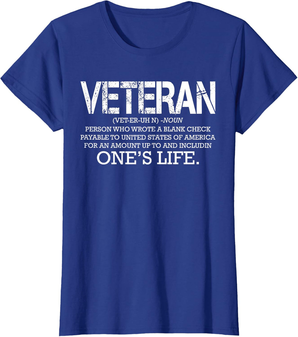 Veteran Definition Meaning Army Soldier Cool Military Gifts T-Shirt - Royal Blue