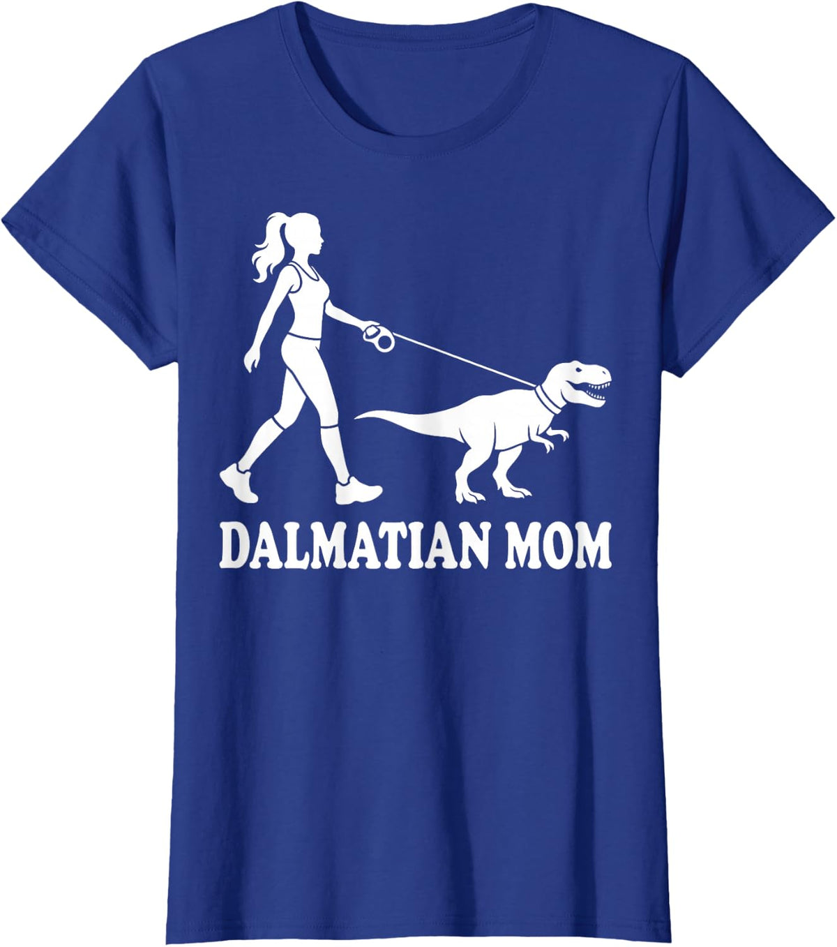 Dalmatian Mom Dinsoaur T-Shirt - Royal Blue