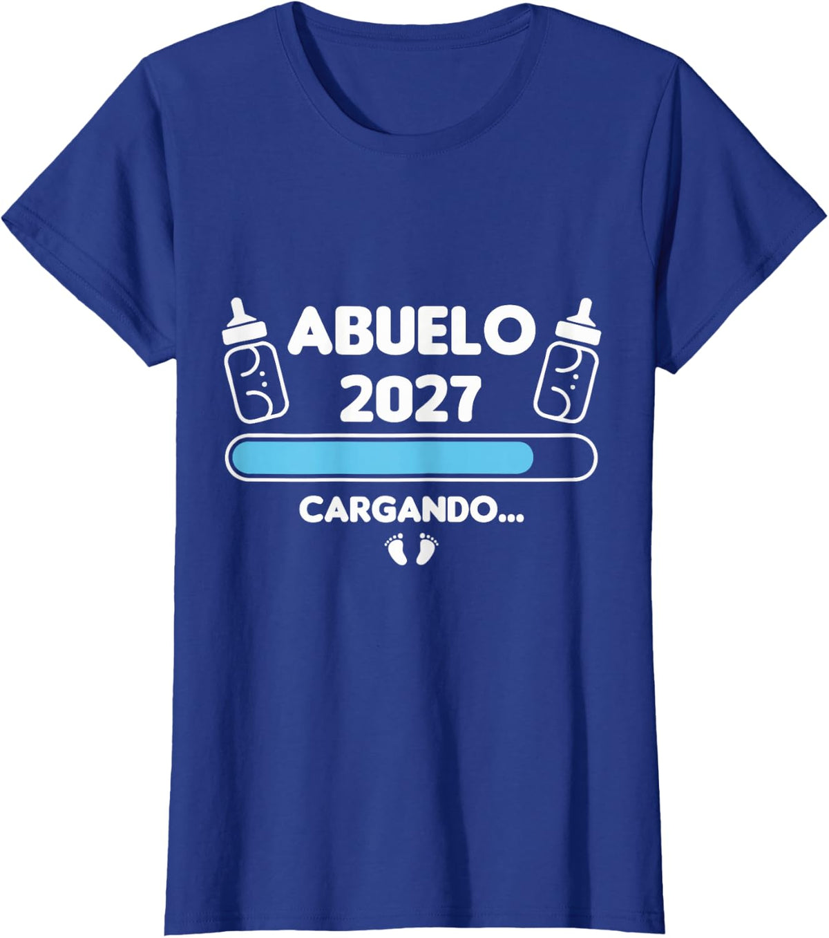 Abuelo 2027 Cargando Barra de Carga Anuncio Embarazo T-Shirt - Royal Blue
