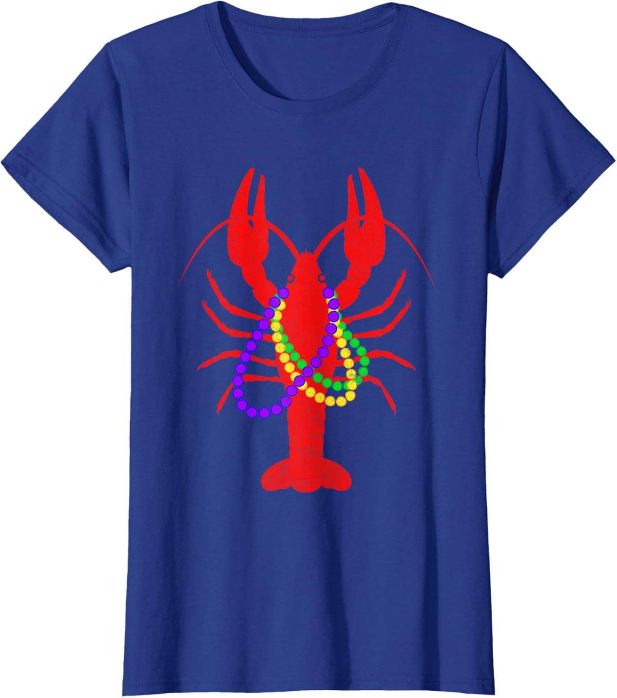 Mardi Gras Crawfish Beads For Men Women T-Shirt - Royal Blue