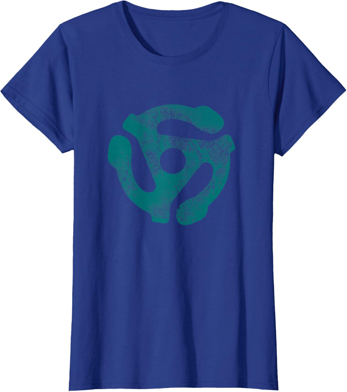 45 RPM Adapter DJ Turntable Record Old Music Teal T-Shirt - Royal Blue