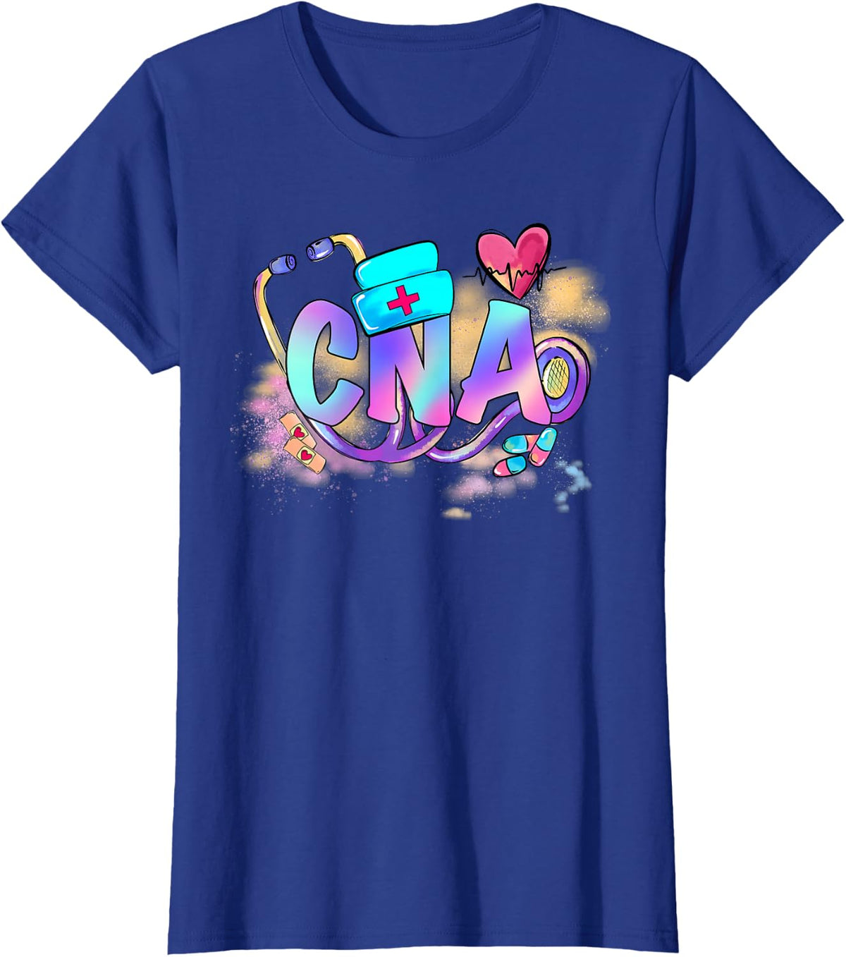 Tie Dye CNA Cute Nurse Day CNA RN Nurse Week Gifts Nursing T-Shirt - Royal Blue